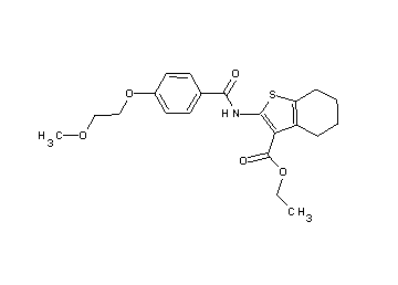 ethyl 2-{[4-(2-methoxyethoxy)benzoyl]amino}-4,5,6,7-tetrahydro-1-benzothiophene-3-carboxylate