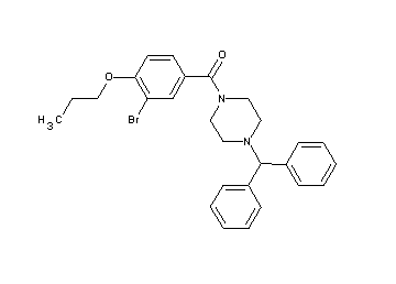 1-(3-bromo-4-propoxybenzoyl)-4-(diphenylmethyl)piperazine