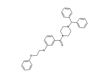 1-(diphenylmethyl)-4-[3-(2-phenoxyethoxy)benzoyl]piperazine