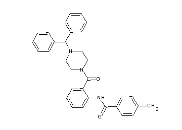 N-(2-{[4-(diphenylmethyl)-1-piperazinyl]carbonyl}phenyl)-4-methylbenzamide