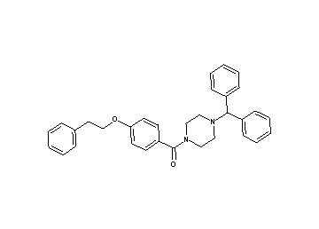 1-(diphenylmethyl)-4-[4-(2-phenylethoxy)benzoyl]piperazine