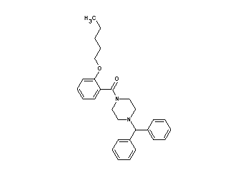1-(diphenylmethyl)-4-[2-(pentyloxy)benzoyl]piperazine