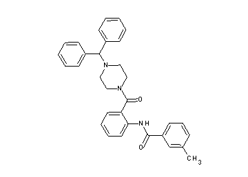 N-(2-{[4-(diphenylmethyl)-1-piperazinyl]carbonyl}phenyl)-3-methylbenzamide