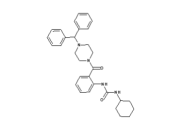 N-cyclohexyl-N'-(2-{[4-(diphenylmethyl)-1-piperazinyl]carbonyl}phenyl)urea