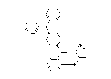 N-(2-{[4-(diphenylmethyl)-1-piperazinyl]carbonyl}phenyl)propanamide