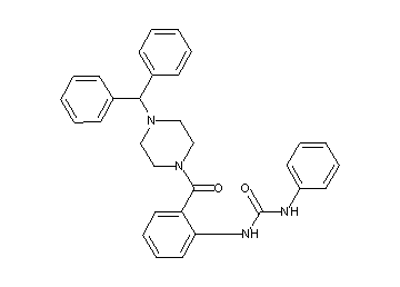 N-(2-{[4-(diphenylmethyl)-1-piperazinyl]carbonyl}phenyl)-N'-phenylurea