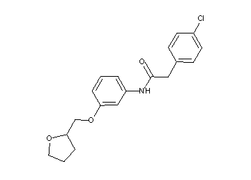 2-(4-chlorophenyl)-N-[3-(tetrahydro-2-furanylmethoxy)phenyl]acetamide