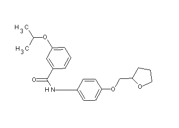 3-isopropoxy-N-[4-(tetrahydro-2-furanylmethoxy)phenyl]benzamide