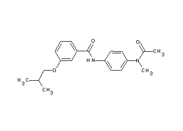 N-{4-[acetyl(methyl)amino]phenyl}-3-isobutoxybenzamide