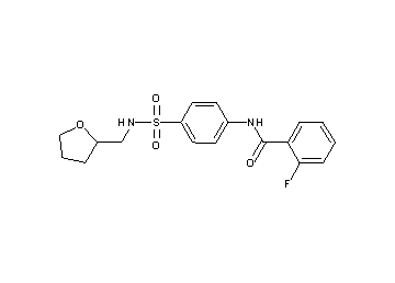 2-fluoro-N-(4-{[(tetrahydro-2-furanylmethyl)amino]sulfonyl}phenyl)benzamide