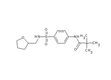 2,2-dimethyl-N-(4-{[(tetrahydro-2-furanylmethyl)amino]sulfonyl}phenyl)propanamide - Click Image to Close