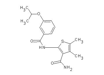 2-[(3-isopropoxybenzoyl)amino]-4,5-dimethyl-3-thiophenecarboxamide