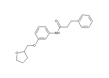 3-phenyl-N-[3-(tetrahydro-2-furanylmethoxy)phenyl]propanamide