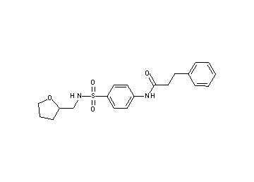 3-phenyl-N-(4-{[(tetrahydro-2-furanylmethyl)amino]sulfonyl}phenyl)propanamide