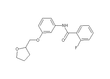 2-fluoro-N-[3-(tetrahydro-2-furanylmethoxy)phenyl]benzamide