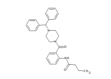 N-(2-{[4-(diphenylmethyl)-1-piperazinyl]carbonyl}phenyl)butanamide