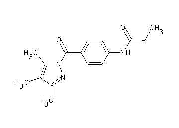 N-{4-[(3,4,5-trimethyl-1H-pyrazol-1-yl)carbonyl]phenyl}propanamide