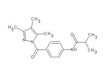 2-methyl-N-{4-[(3,4,5-trimethyl-1H-pyrazol-1-yl)carbonyl]phenyl}propanamide