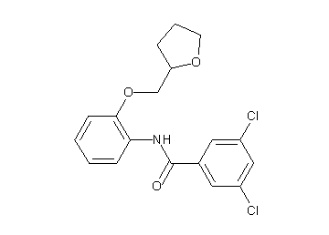 3,5-dichloro-N-[2-(tetrahydro-2-furanylmethoxy)phenyl]benzamide