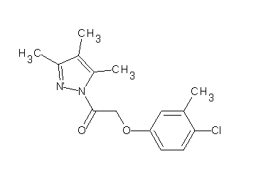 1-[(4-chloro-3-methylphenoxy)acetyl]-3,4,5-trimethyl-1H-pyrazole - Click Image to Close