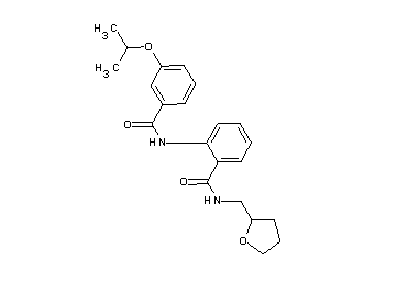 2-[(3-isopropoxybenzoyl)amino]-N-(tetrahydro-2-furanylmethyl)benzamide