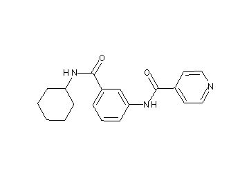 N-{3-[(cyclohexylamino)carbonyl]phenyl}isonicotinamide