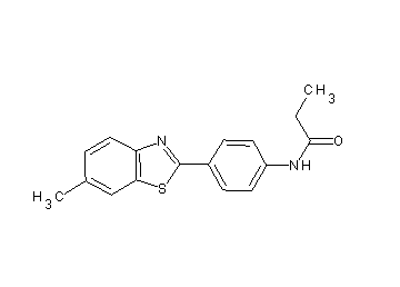 N-[4-(6-methyl-1,3-benzothiazol-2-yl)phenyl]propanamide