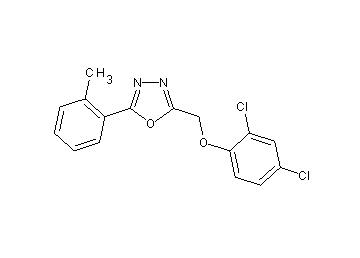 2-[(2,4-dichlorophenoxy)methyl]-5-(2-methylphenyl)-1,3,4-oxadiazole