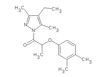 1-[2-(3,4-dimethylphenoxy)propanoyl]-4-ethyl-3,5-dimethyl-1H-pyrazole