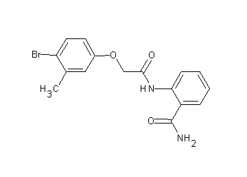 2-{[(4-bromo-3-methylphenoxy)acetyl]amino}benzamide