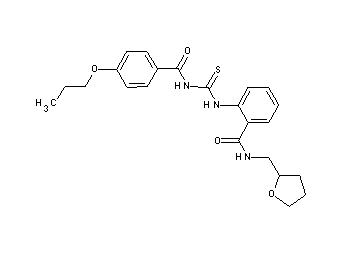 2-({[(4-propoxybenzoyl)amino]carbonothioyl}amino)-N-(tetrahydro-2-furanylmethyl)benzamide