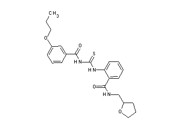 2-({[(3-propoxybenzoyl)amino]carbonothioyl}amino)-N-(tetrahydro-2-furanylmethyl)benzamide