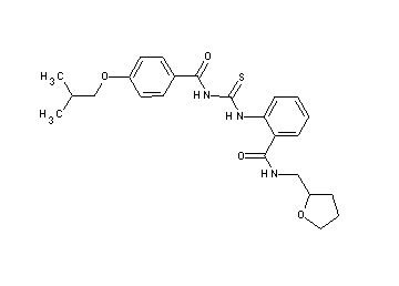 2-({[(4-isobutoxybenzoyl)amino]carbonothioyl}amino)-N-(tetrahydro-2-furanylmethyl)benzamide