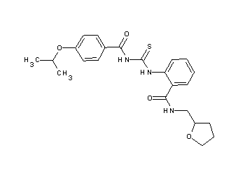 2-({[(4-isopropoxybenzoyl)amino]carbonothioyl}amino)-N-(tetrahydro-2-furanylmethyl)benzamide