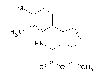 ethyl 7-chloro-6-methyl-3a,4,5,9b-tetrahydro-3H-cyclopenta[c]quinoline-4-carboxylate