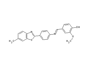 2-methoxy-4-({[4-(6-methyl-1,3-benzothiazol-2-yl)phenyl]imino}methyl)phenol