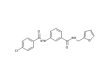 3-[(4-chlorobenzoyl)amino]-N-(2-furylmethyl)benzamide