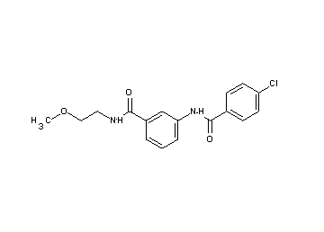 3-[(4-chlorobenzoyl)amino]-N-(2-methoxyethyl)benzamide