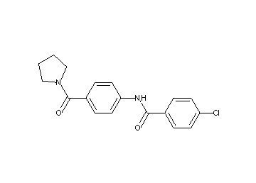 4-chloro-N-[4-(1-pyrrolidinylcarbonyl)phenyl]benzamide