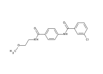 3-chloro-N-(4-{[(2-methoxyethyl)amino]carbonyl}phenyl)benzamide