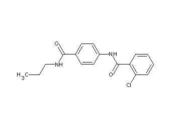 2-chloro-N-{4-[(propylamino)carbonyl]phenyl}benzamide