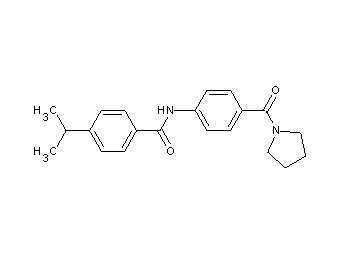 4-isopropyl-N-[4-(1-pyrrolidinylcarbonyl)phenyl]benzamide