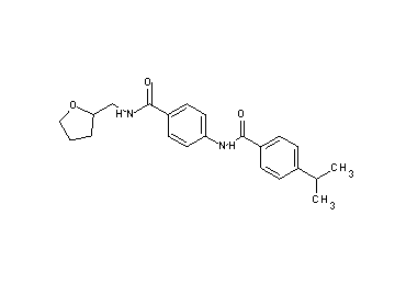 4-isopropyl-N-(4-{[(tetrahydro-2-furanylmethyl)amino]carbonyl}phenyl)benzamide