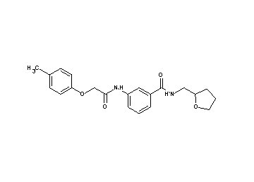 3-{[(4-methylphenoxy)acetyl]amino}-N-(tetrahydro-2-furanylmethyl)benzamide