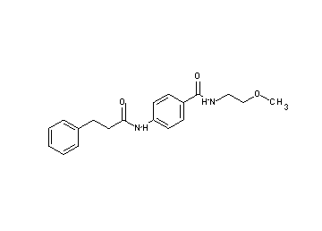 N-(2-methoxyethyl)-4-[(3-phenylpropanoyl)amino]benzamide