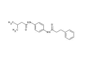 3-methyl-N-{4-[(3-phenylpropanoyl)amino]phenyl}butanamide