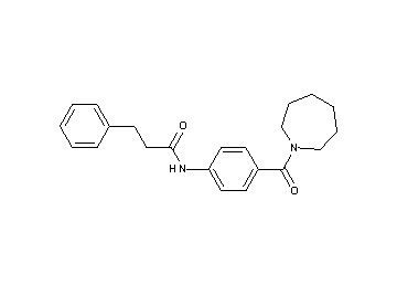 N-[4-(1-azepanylcarbonyl)phenyl]-3-phenylpropanamide