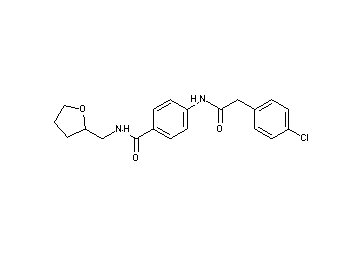 4-{[(4-chlorophenyl)acetyl]amino}-N-(tetrahydro-2-furanylmethyl)benzamide
