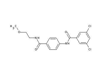 3,5-dichloro-N-(4-{[(2-methoxyethyl)amino]carbonyl}phenyl)benzamide