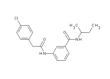 N-(sec-butyl)-3-{[(4-chlorophenyl)acetyl]amino}benzamide